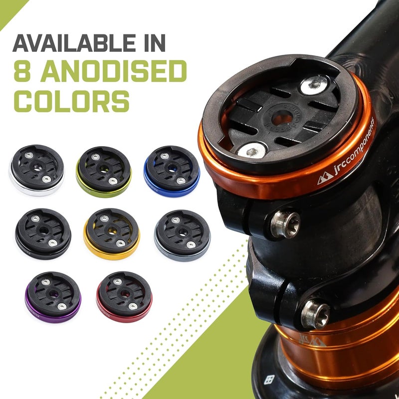 JRC Components Enkei Top Cap Bike Stem Mount | Compatible with Garmin Edge Series Devices | Lightweight CNC 6061-T6 Aluminium Body | Suitable for use with 1 1/8" Headset (Black) - Image 5